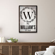 Load image into Gallery viewer, Established Last Name Sign IV