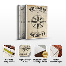 Load image into Gallery viewer, Welcome To Family Home Coordinates Sign