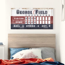 Load image into Gallery viewer, Personalized Baseball Scoreboard Sign