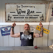 Load image into Gallery viewer, Personalized Wine Bar Sign II