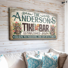 Load image into Gallery viewer, Personalized Tiki Bar Sign III