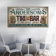Load image into Gallery viewer, Personalized Tiki Bar Sign III