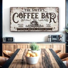 Load image into Gallery viewer, Personalized Coffee Bar Sign III