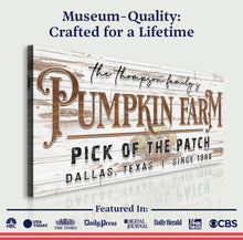 Load image into Gallery viewer, Pick Of The Patch Pumpkin Farm Sign II