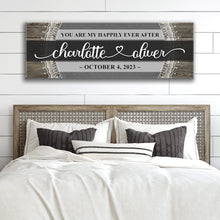 Load image into Gallery viewer, Personalized Happily Ever After Couple Sign VI
