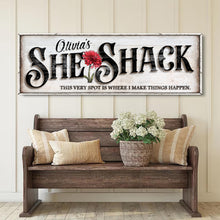 Load image into Gallery viewer, Personalized She Shed Sign XVI