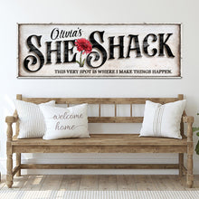 Load image into Gallery viewer, Personalized She Shed Sign XVI