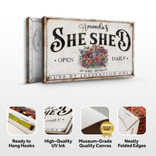 Load image into Gallery viewer, Personalized She Shed Sign XIII
