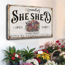 Load image into Gallery viewer, Personalized She Shed Sign XIII