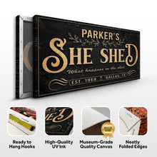Load image into Gallery viewer, Personalized She Shed Sign XX