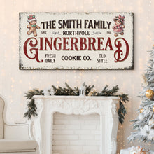 Load image into Gallery viewer, Family Gingerbread Bakery Christmas Sign