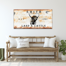 Load image into Gallery viewer, Land And Cattle Rustic Sign II
