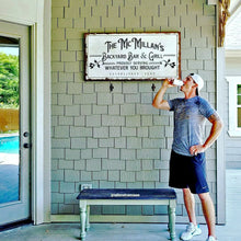 Load image into Gallery viewer, Backyard Bar &amp; Grill Sign