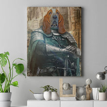 Load image into Gallery viewer, Pet Medieval Knight Portrait - Basset Hound Sign