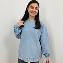 Load image into Gallery viewer, Pacific Blue Oversized Corded Crew