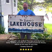 Load image into Gallery viewer, Family Lake House Vintage Sign