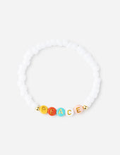 Load image into Gallery viewer, Peace Multicolored Letter Bracelet