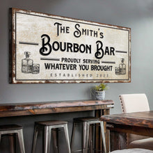 Load image into Gallery viewer, Personalized Bourbon Bar Sign
