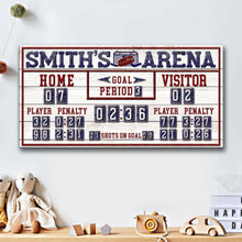 Load image into Gallery viewer, Personalized Hockey Scoreboard Sign