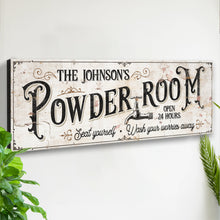 Load image into Gallery viewer, Personalized Powder Room Sign