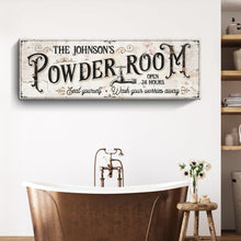 Load image into Gallery viewer, Personalized Powder Room Sign