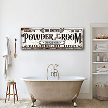 Load image into Gallery viewer, Personalized Powder Room Sign II