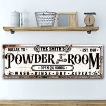 Load image into Gallery viewer, Personalized Powder Room Sign II