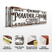 Load image into Gallery viewer, Personalized Powder Room Sign II