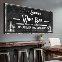 Load image into Gallery viewer, Personalized Wine Bar Sign