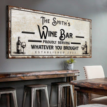 Load image into Gallery viewer, Personalized Wine Bar Sign II