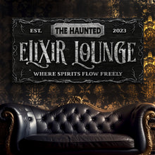 Load image into Gallery viewer, The Haunted Elixir Lounge Halloween Sign