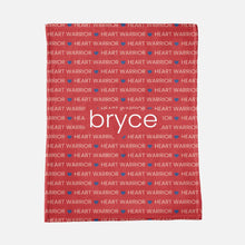 Load image into Gallery viewer, Heart Warrior Personalized Minky Blanket