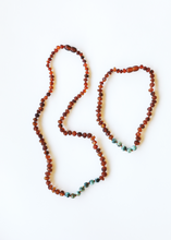 Load image into Gallery viewer, Raw Cognac Baltic Amber + Turquoise Jasper || Necklace Set