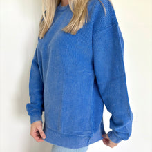 Load image into Gallery viewer, Royal Oversized Corded Crew