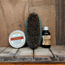 Load image into Gallery viewer, Beard-Pro Gift Set with Hard Wired Beard Oil, Balm, &amp; Brush