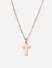 Load image into Gallery viewer, Rose Gold Cross Necklace
