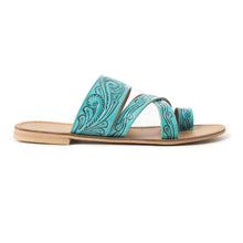 Load image into Gallery viewer, Delia Ridge Sandals In Turquoise