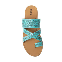 Load image into Gallery viewer, Delia Ridge Sandals In Turquoise