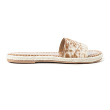 Load image into Gallery viewer, Running Pony Sandals In Brown &amp; White Hairon