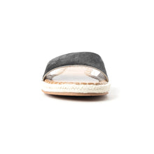 Load image into Gallery viewer, Running Pony Sandals In Black &amp; White Hairon