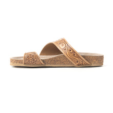 Load image into Gallery viewer, Myra Eastward Winds Leather Sandals for Women – Cork Sole, Antique Finish for Western Comfort