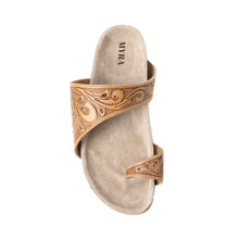 Load image into Gallery viewer, Myra Eastward Winds Leather Sandals for Women – Cork Sole, Antique Finish for Western Comfort