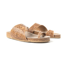 Load image into Gallery viewer, Myra Eastward Winds Leather Sandals for Women – Cork Sole, Antique Finish for Western Comfort