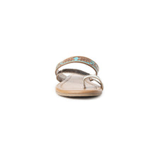 Load image into Gallery viewer, Myra LaDonna Trail Handtooled Sandals for Women â€“ Azure Western Hairon Slip-Ons for Ranch Days &amp; Rodeo Nights