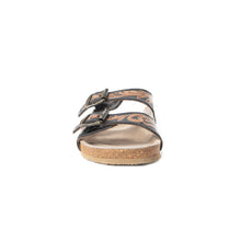 Load image into Gallery viewer, Falling Feather Sandals In Brown and Black