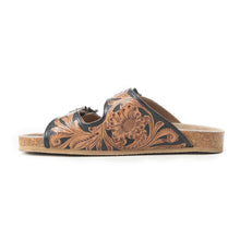 Load image into Gallery viewer, Falling Feather Sandals In Brown and Black