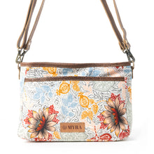 Load image into Gallery viewer, Myra MesaTrail Dahlia Floral Printed Canvas Sling Bag Lightweight Casual Crossbody Bag for Women