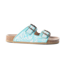 Load image into Gallery viewer, Turquoise Trail Birks In Turquoise &amp; White