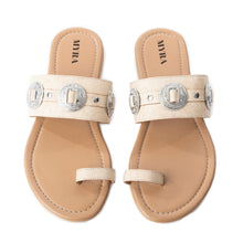 Load image into Gallery viewer, Sagebrush Concho Sandals In White