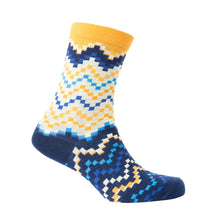 Load image into Gallery viewer, Jade Valley Pixie Socks In Blue &amp; Yellow